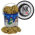 One Gallon Cookie Tin - Whimsical Snowmen